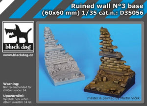 Black Dog D35056 Mur en ruine n°3 socle 1/35