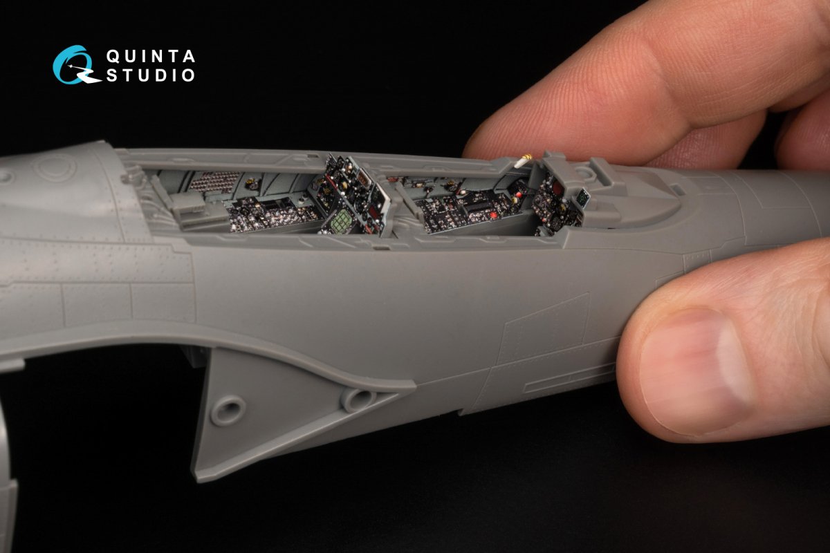 Quinta Studio QD48371 F-4E avec intérieur imprimé en 3D et coloré DMAS sur papier décalcomanie (Meng) 1/48 – immagine 13
