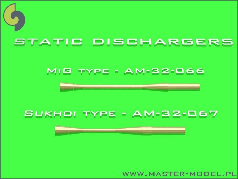 Master AM-32-066 Static dischargers - type used on MiG jets (14pcs) 1/32 – zdjęcie 3