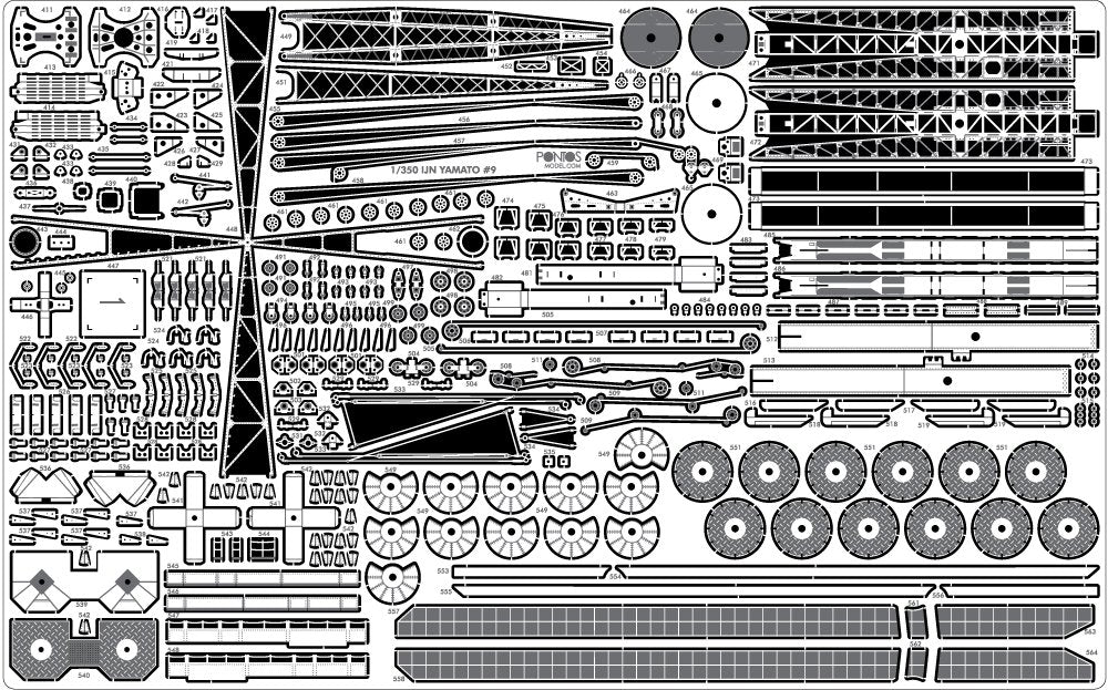 Pontos 32003F1 IJN Yamato 1945 Module complémentaire avancé (1/350) – image 10