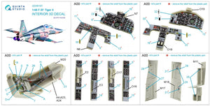 Intérieur imprimé en 3D et coloré sur papier décalcomanie Quinta Studio QD48197 pour F-5F Tiger II (pour AFV Club) à l&amp;#39;échelle 1/48 – immagine 2