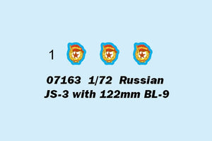 Trumpeter 07163 JS-3 russe avec canon BL de 122 mm 9 1/72 – image 3