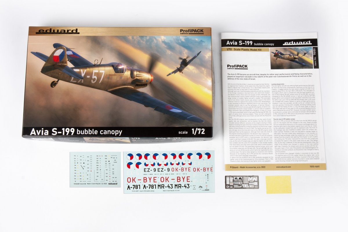 Eduard 70151 Avia S-199 verrière bulle 1/72 – imagen 3