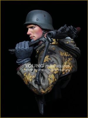 Figurine Young Miniatures YM1882, mitrailleur allemand, front de l&amp;#39;Est, Seconde Guerre mondiale, échelle 1/10 – image 3