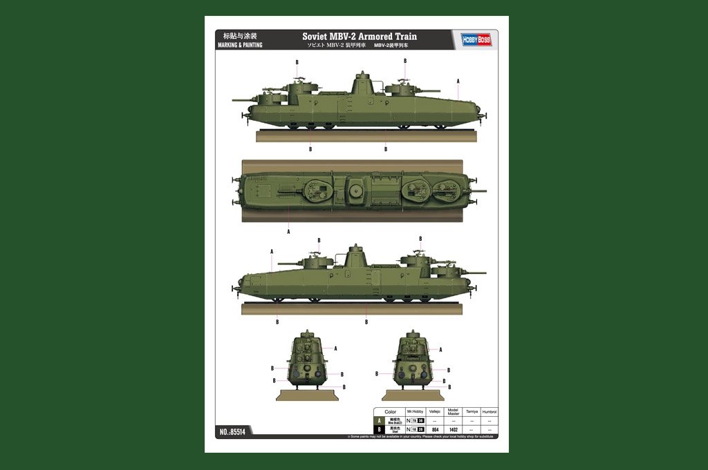 Hobby Boss 85514 Train blindé soviétique MBV-2 (1/35) – image 3