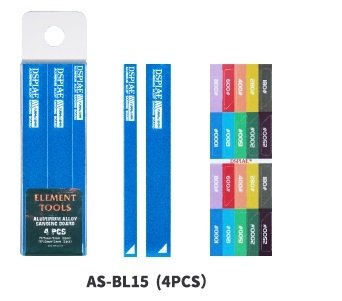 DSPIAE AS-BL15 PLAQUE DE PONÇAGE EN ALLIAGE D&amp;#39;ALUMINIUM BLEUE 4 PIÈCES / Tampon de ponçage en aluminium