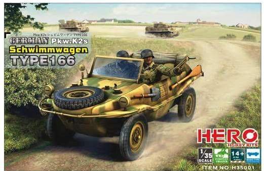 Hero Hobby H35001 allemand Pkw.K2s Schwimmwagen Type 166 (1/35)
