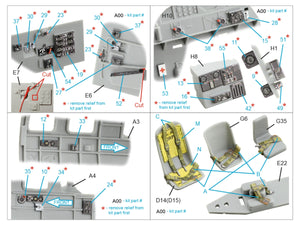Intérieur imprimé en 3D et coloré sur papier décalcomanie pour Boeing B-17G (Question QD48561 de Quinta Studio, HK Models), échelle 1/48 – image 8