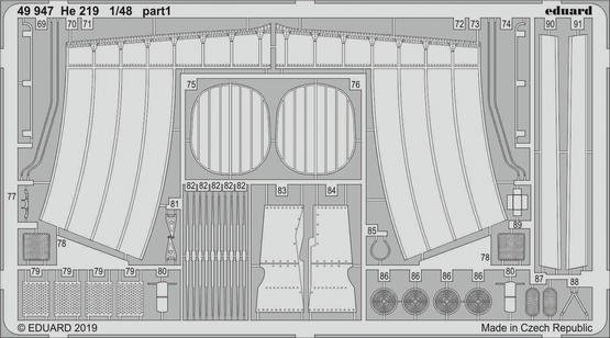 Edouard 49947 He 219 1/48 TAMIYA