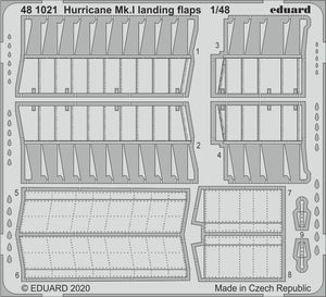 Volets d&amp;#39;atterrissage Eduard 481021 Hurricane Mk.I pour AIRFIX 1/48