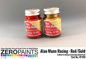 Peinture Zero Paints ZP-1191 Alan Mann Racing Paints Rouge/Or 2 x 30 ml