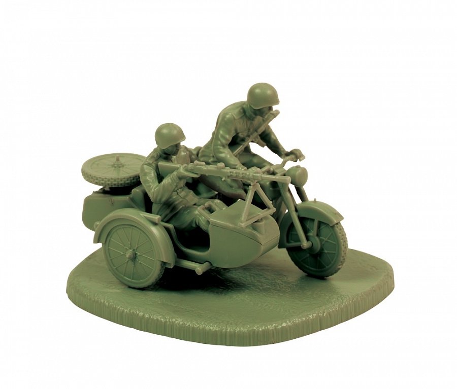 Moto soviétique Zvezda 6277 M-72 avec side-car et équipage – imagen 2