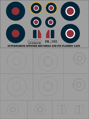 Décalcomanies ModelMaker IM48702 Cocardes et bandes de dérive pour Supermarine Spitfire - Version tardive au 1/48  – immagine 2