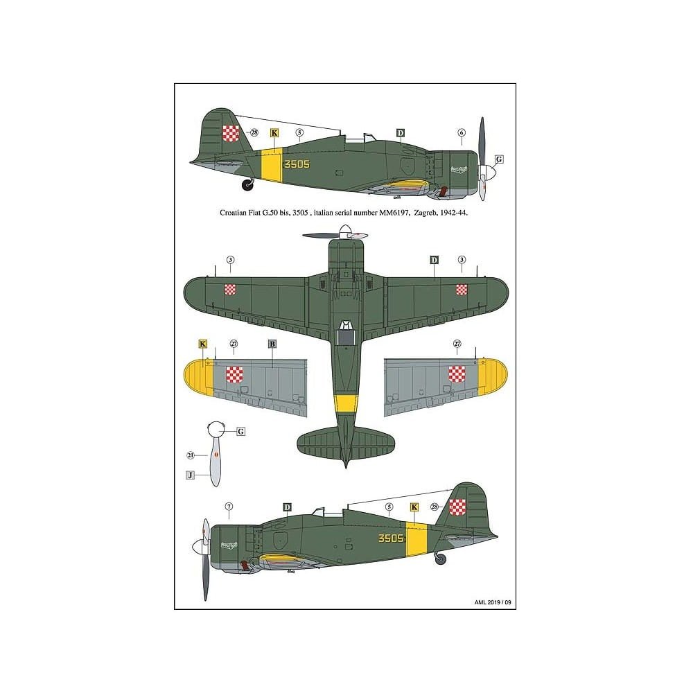 AML 72056F Fiat G.50 bis - Édition limitée 1/72 – Bild 5
