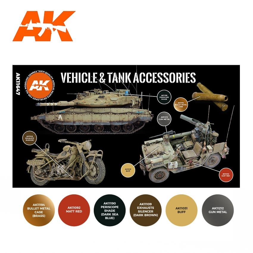 AK Interactive AK11647 Accessoires pour véhicules et réservoirs 3G 6 x 17 ml – image 2