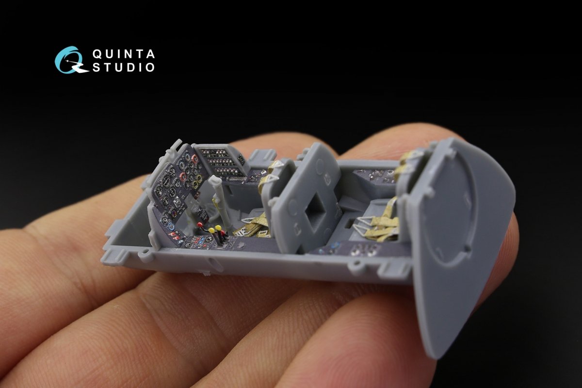 Intérieur imprimé en 3D et coloré sur papier décalcomanie Quinta Studio QD48163 Me 262B-1a/U1 (pour kit HobbyBoss) 1/48 – Bild 5