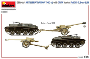 MiniArt 35395 Tracteur d&amp;#39;artillerie allemand T-60(r) et son équipage remorquant un canon PaK40 1/35 – imagen 3