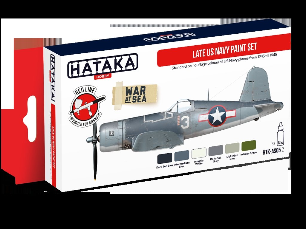 Hataka HTK-AS05.2 Late US Navy paint set 6x17ml – zdjęcie 2