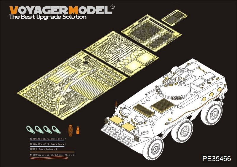 Camion cargo américain GMC 2,5 tonnes 6x6 de la Seconde Guerre mondiale, modèle Voyager PE35466, pour maquette Tamiya 35218 au 1/35