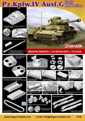 Dragon 7278 Pz.Kpfw.IV Ausf.G Première production 1/72