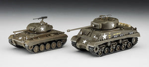 Hasegawa 30068 M4A3E8 Sherman et M24 Chaffee, chars de combat principaux de l&amp;#39;armée américaine, combo 2 en 1, échelle 1/72 – image 2