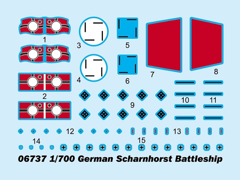Trumpeter 06737 Cuirassé allemand Scharnhorst 1/700 – immagine 3