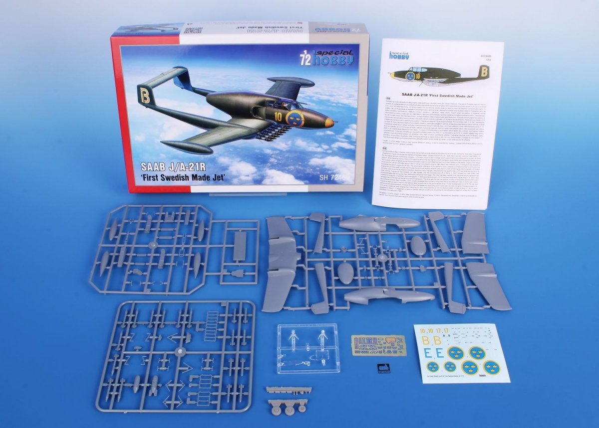 Special Hobby 72480 SAAB J/A-21R « Premier jet de fabrication suédoise » 1/72 – immagine 5