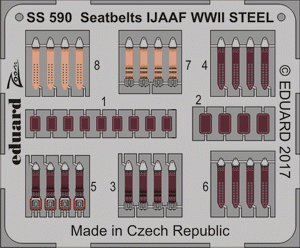 Eduard SS590 Ceintures de sécurité IJAAF WWII ACIER 1/72
