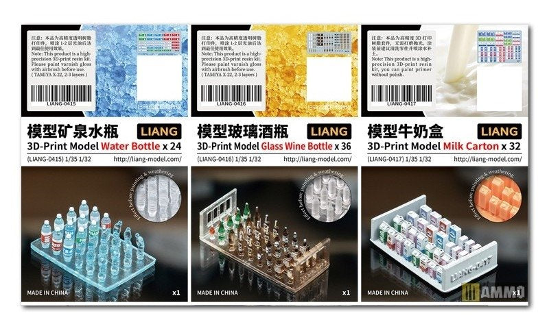 Modèle imprimé en 3D Liang 0415 Bouteille d&amp;#39;eau x 24 1/32 1/35 – image 4