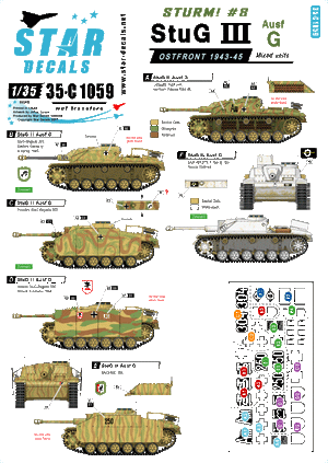Star Decals 35-C1059 Sturm n° 8 1/35
