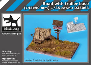 Black Dog D35063 Route avec socle de remorque 1/35