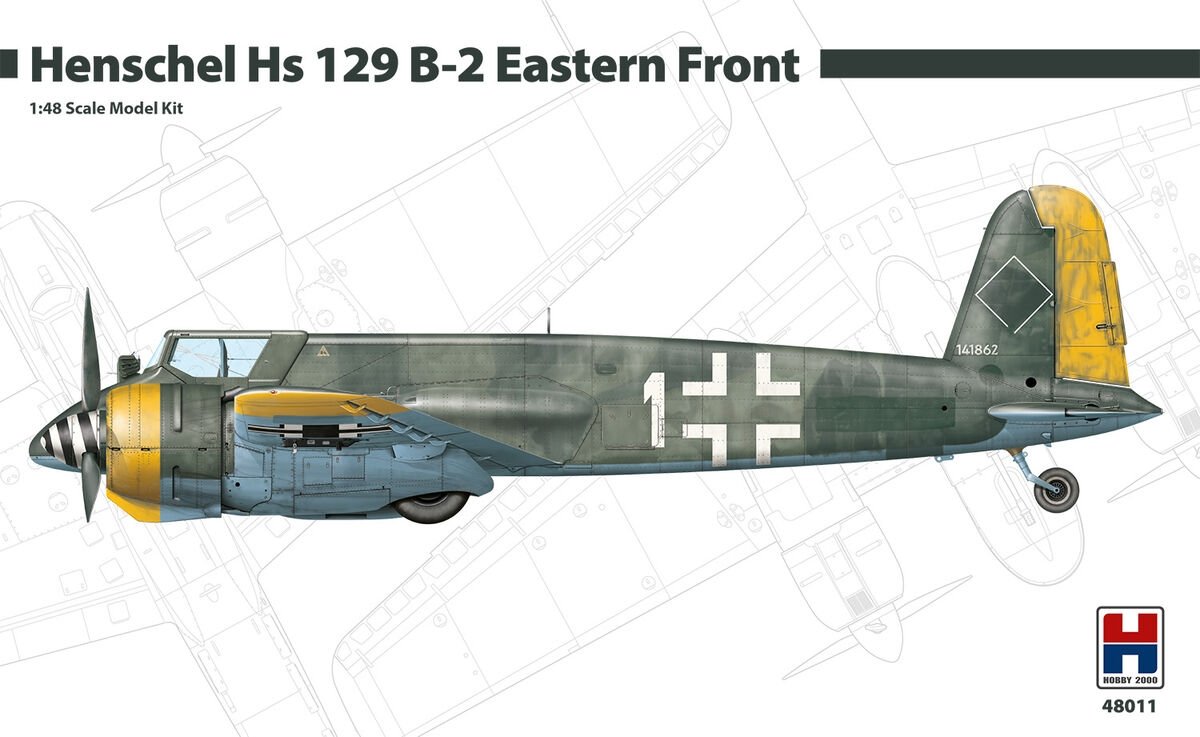 Hobby 2000 48011 Henschel Hs 129 B-2 Front de l'Est 1/48