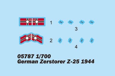 Trumpeter 05787 Zerstorer allemand Z-25 1944 1/700 – image 2