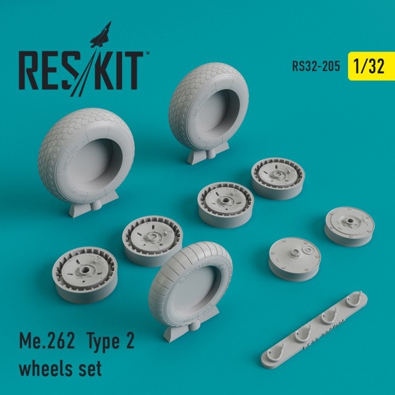 RESKIT RS32-0205 Me.262 Type 2 jeu de roues 1/32