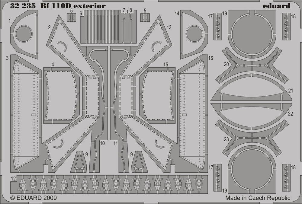 Eduard 32235 Bf 110D extérieur 1/32 Dragon