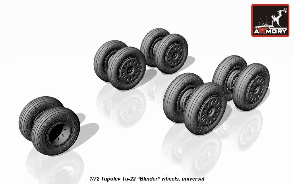 Roues Blinder pour Tupolev Tu-22 (Armory Models AW72043) au 1/72 – immagine 3