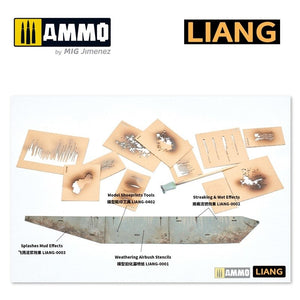Pochoirs pour aérographe Liang 0003 Effets d&amp;#39;éclaboussures de boue – image 6