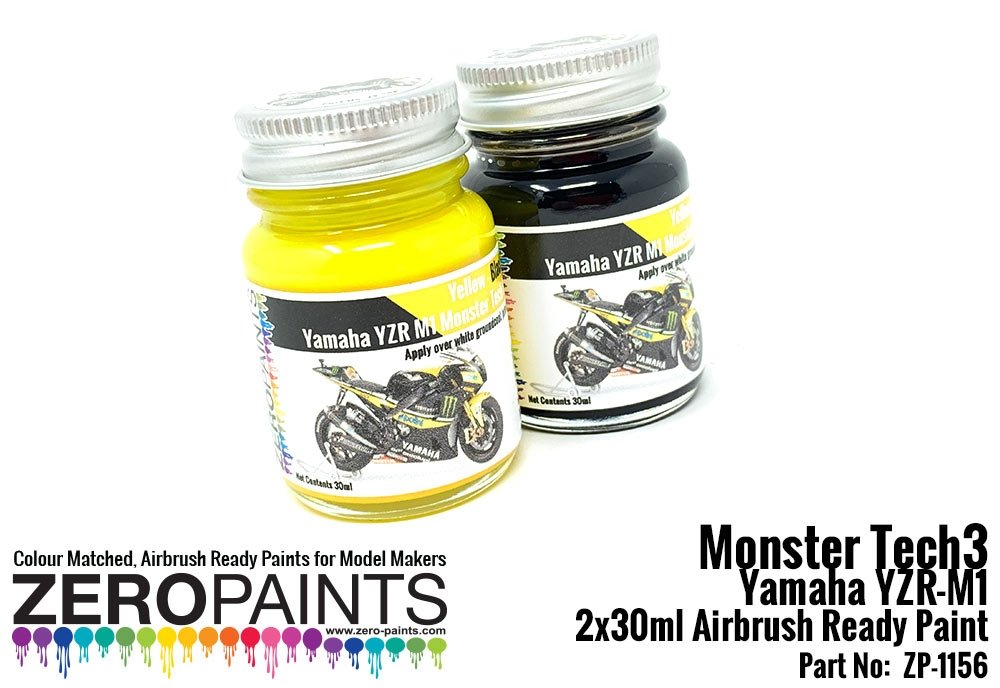 Kit de peinture Zero Paints ZP-1156 Monster Tech3 Yamaha YZR-M1 (2 x 30 ml) – immagine 2
