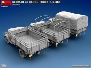 Miniart 35456 CAMION DE CHARGEMENT ALLEMAND 3T 3.6-36S MID PROD 1/35 – imagen 5