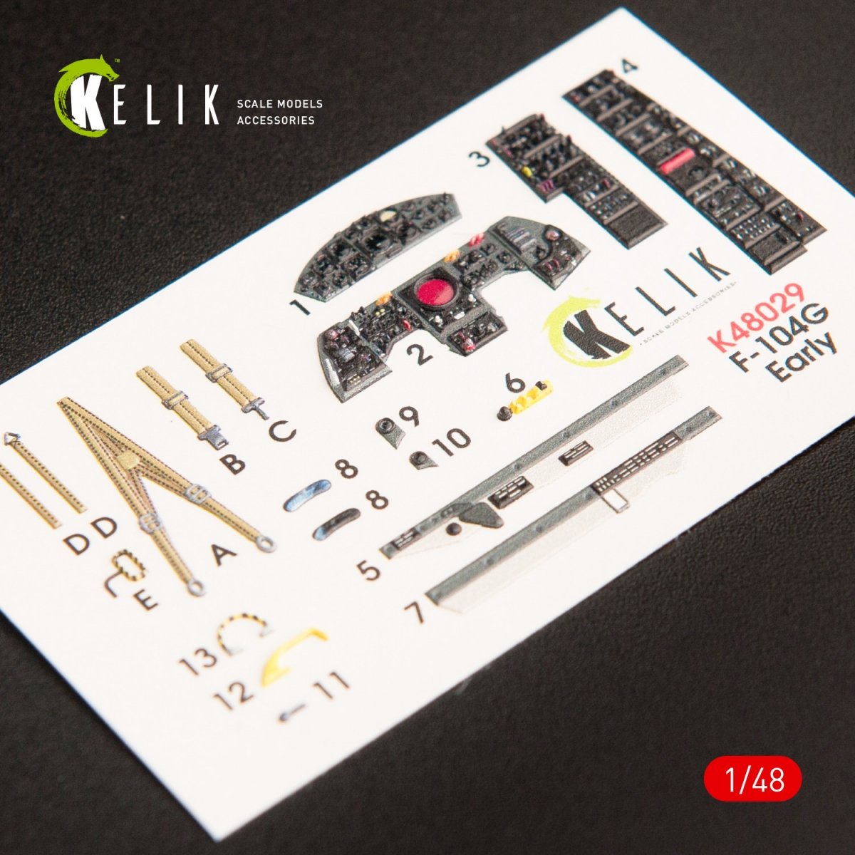 KELIK K48029 F-104G « STARFIGHTER » TYPE DÉBUTANT DÉCALCOMANIES 3D POUR MAQUETTE HASEGAWA AU 1/48 – image 2