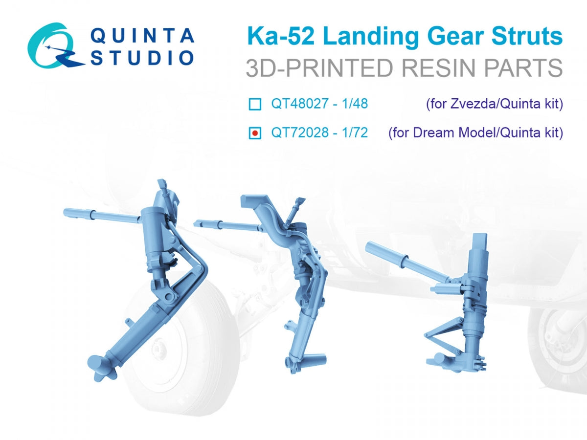 Quinta Studio QT72028 Ka-52 Landig Gear Struts (Dream Model/Quinta) 1/72