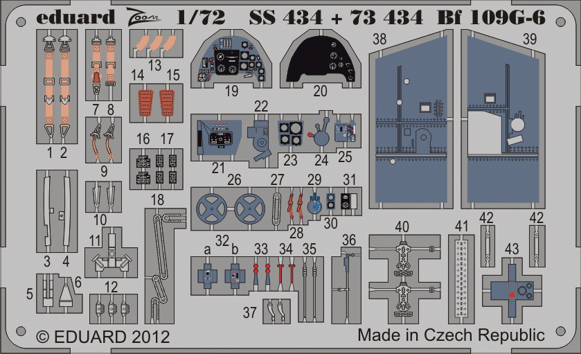 Eduard 73434 Bf 109G-6 SA 1/72 ITALERI