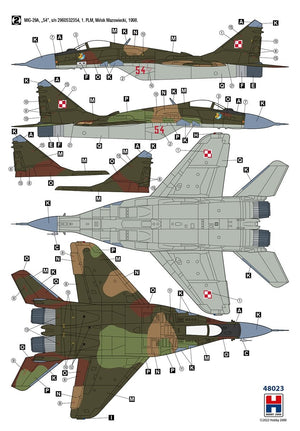 Hobby 2000 48023 MiG-29 Armée de l&amp;#39;air polonaise (ACADEMY + CARTOGRAF + MASQUE) 1/48 – imagen 5