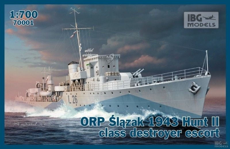 IBG 70001 ORP Ślązak 1943 Escorte de destroyer de classe Hunt II 1/700