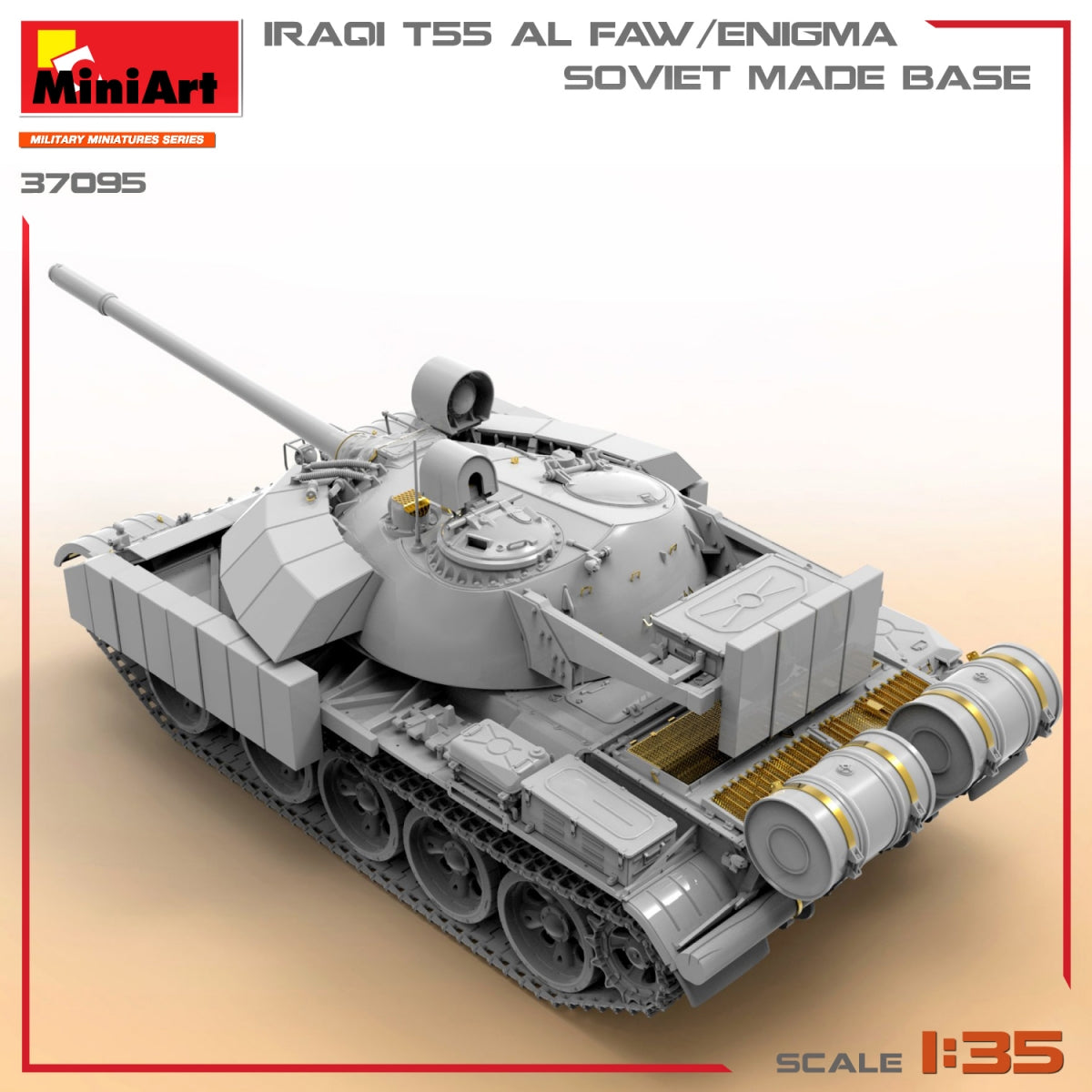 MiniArt 37095 T-55 IRAKIEN AL FAW/ENIGMA. SOCLE DE FABRICATION SOVIÉTIQUE 1/35 – image 4