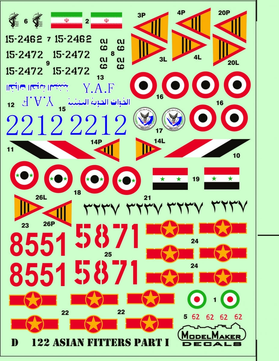 Décalcomanies ModelMaker D48122 Monteurs asiatiques Partie I 1/48 – image 2