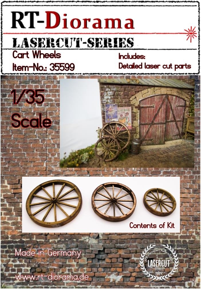 RT-Diorama 35599 Roues de chariot (3 pièces) 1/35