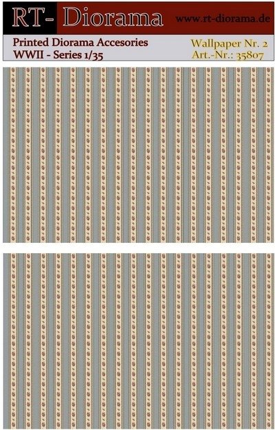 Accessoires imprimés RT-Diorama 35807 : Papier peint n° 2 1/35