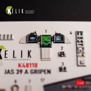 Kelik K48118 Jas-39 A - interior 3D decals for Italeri kit 1/48