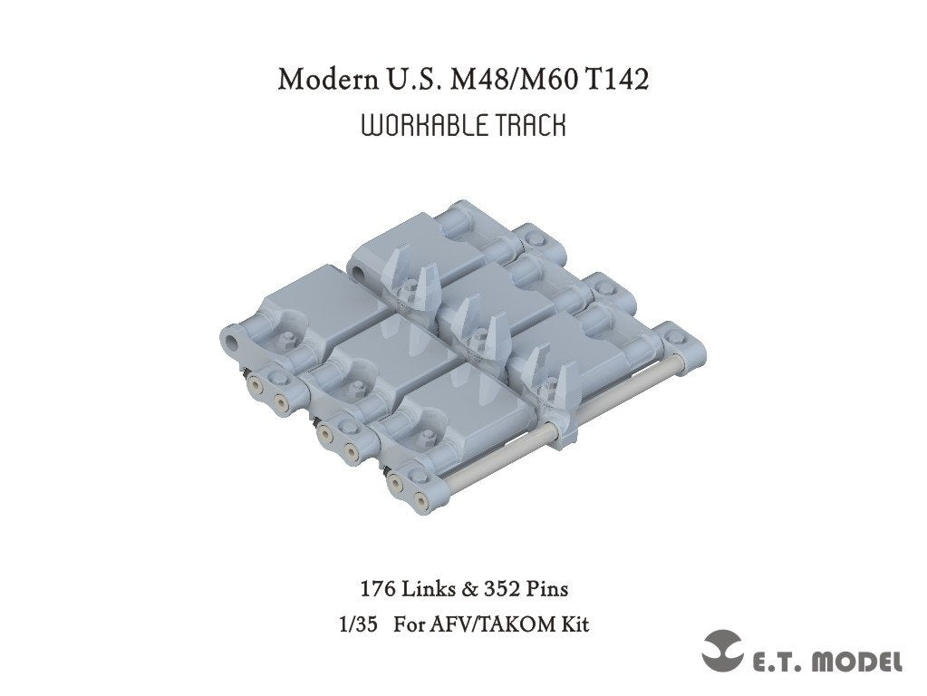 ET Model P35-070 Chenilles fonctionnelles pour char américain moderne M48/M60 T142 (impression 3D) à l&amp;#39;échelle 1/35